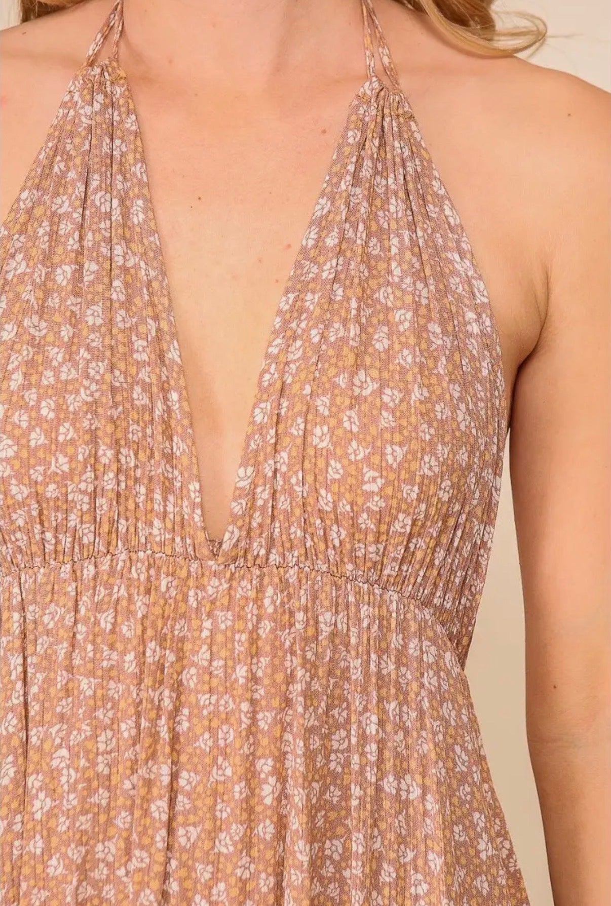 Whimsy Floral Print Maxi
Smocked Dress