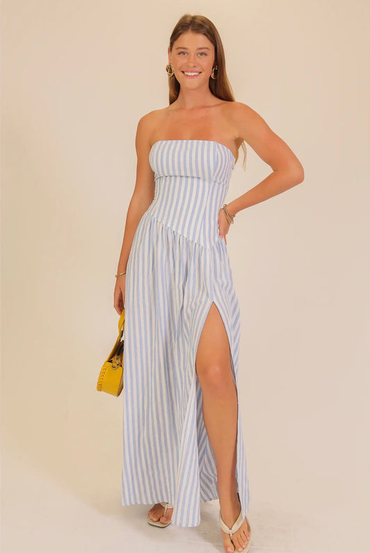 Sea-side Slit Maxi Dress