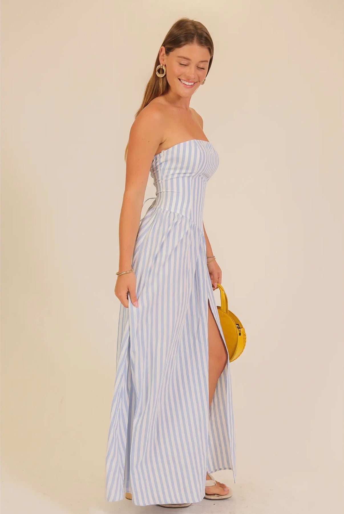 Sea-side Slit Maxi Dress