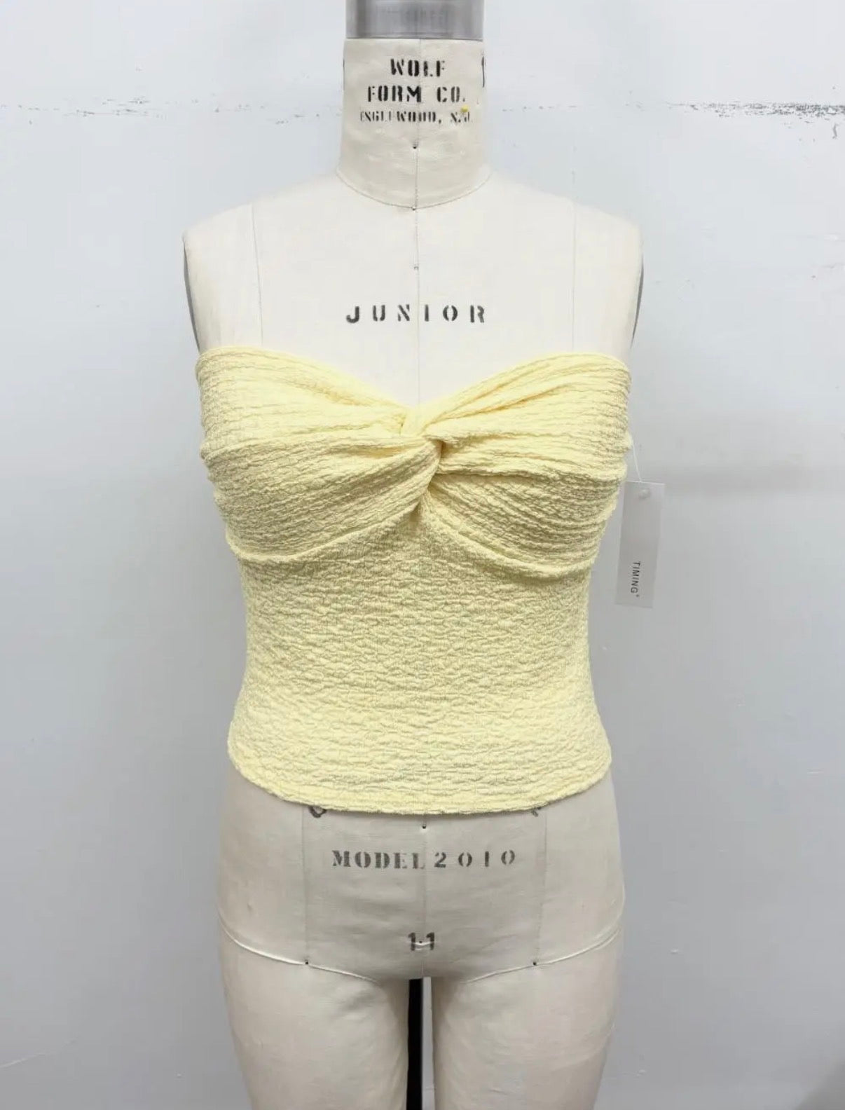 Sun-Kissed Twist Front Bandeau Top